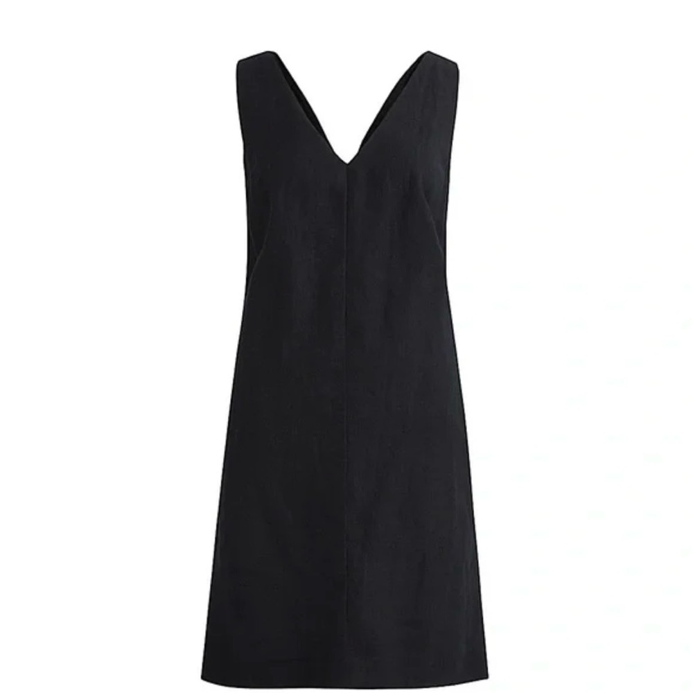 J. Crew Maxine V-Neck Shift Dress Black Medium
